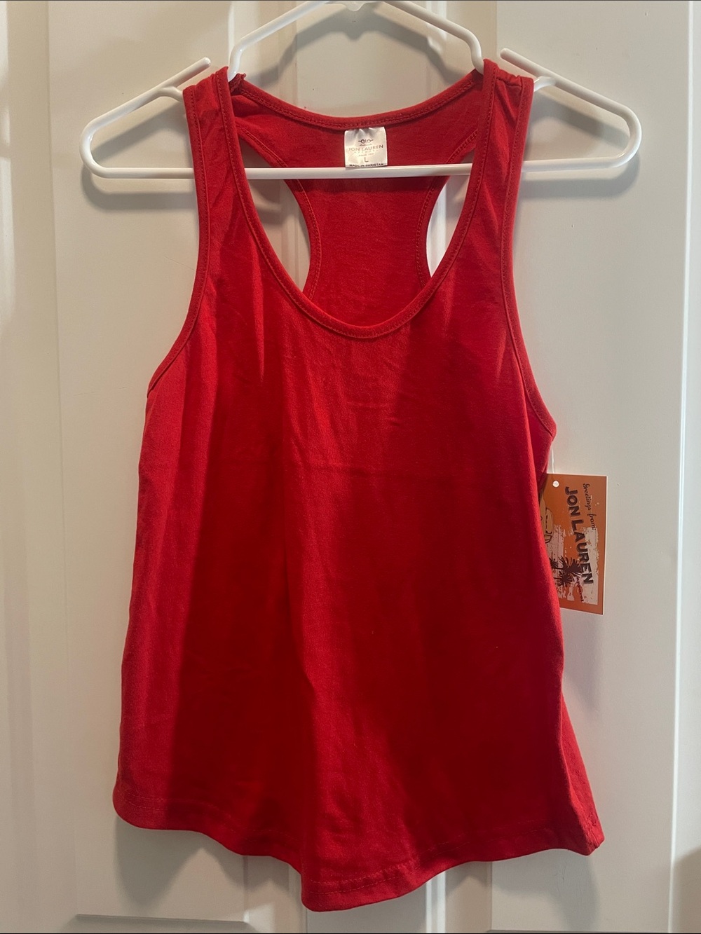 Jon Lauren Classic Red Racerback Tank Top for Women